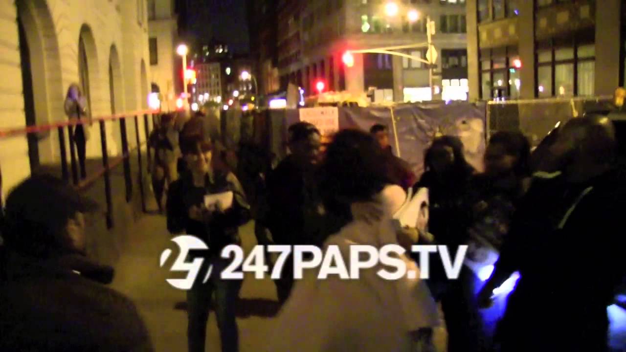 Rihanna HUGS RihannaNavy outside of NOBU NYC 10-19-14