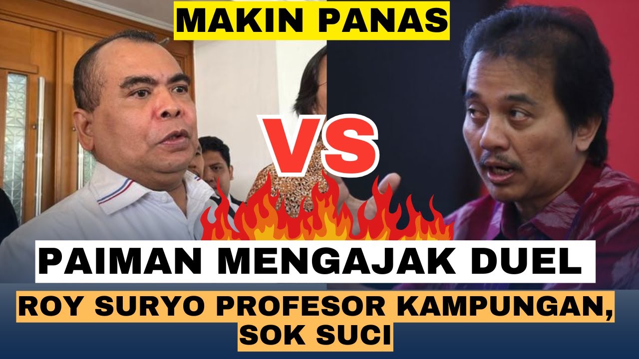 SUARA RAKYAT 🔥NGERI! PAIMAN MEMANAS DENGAN ROY SURYO! SAMPAI PAIMAN NGAJAK DUEL ROY SURYO?