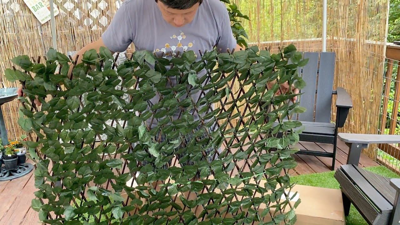 Windscreen4less Artificial Leaf Faux Ivy Expandable, Stretchable Privacy Fence, Buxus