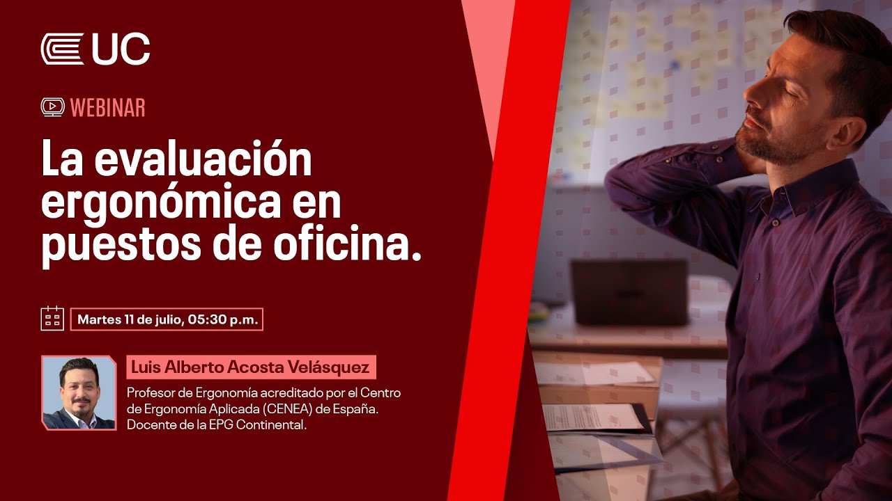 #WebinarEPGUC: “La evaluación ergonómica en puestos de oficina”