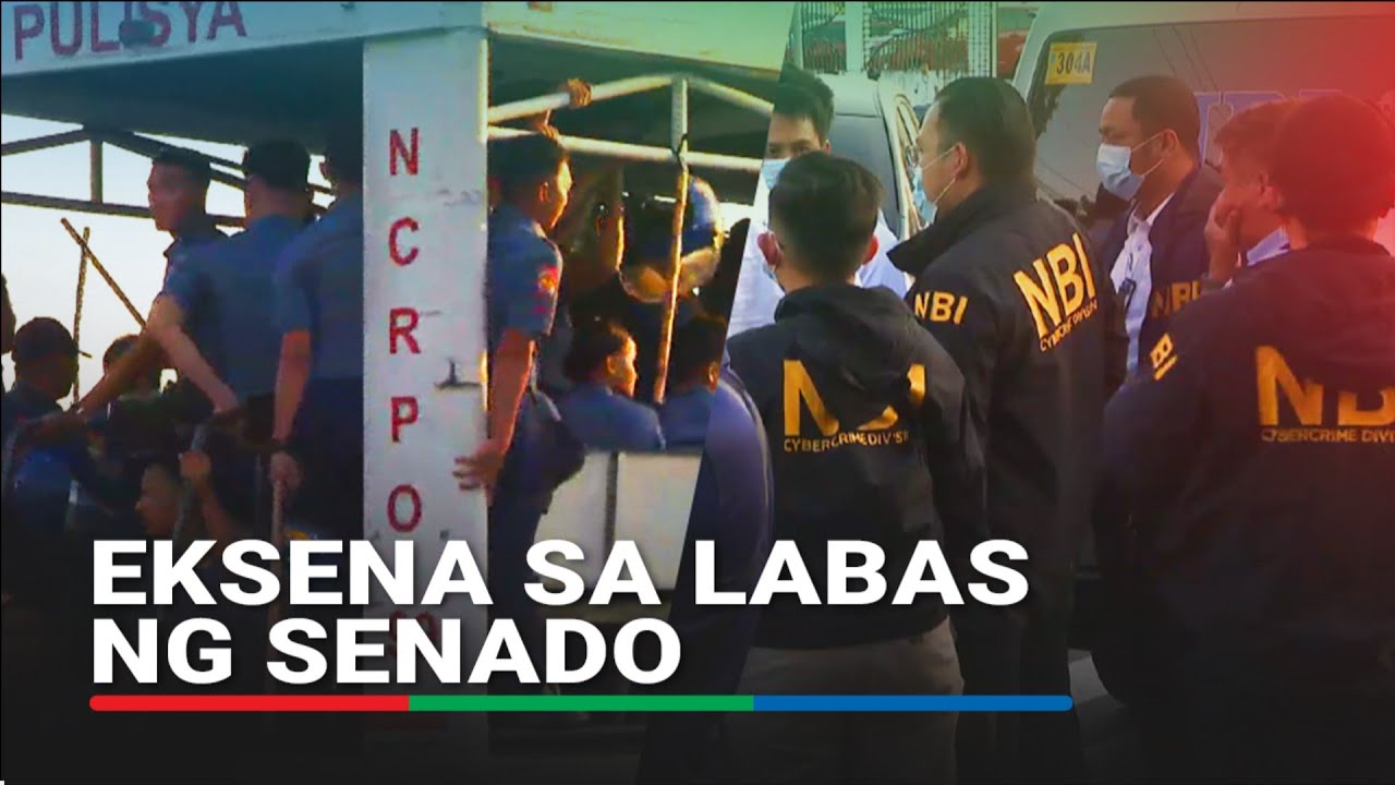 Senado naka-lockdown; Pulisya, mga taga-NBI naka-standby sa labas | ABS-CBN News