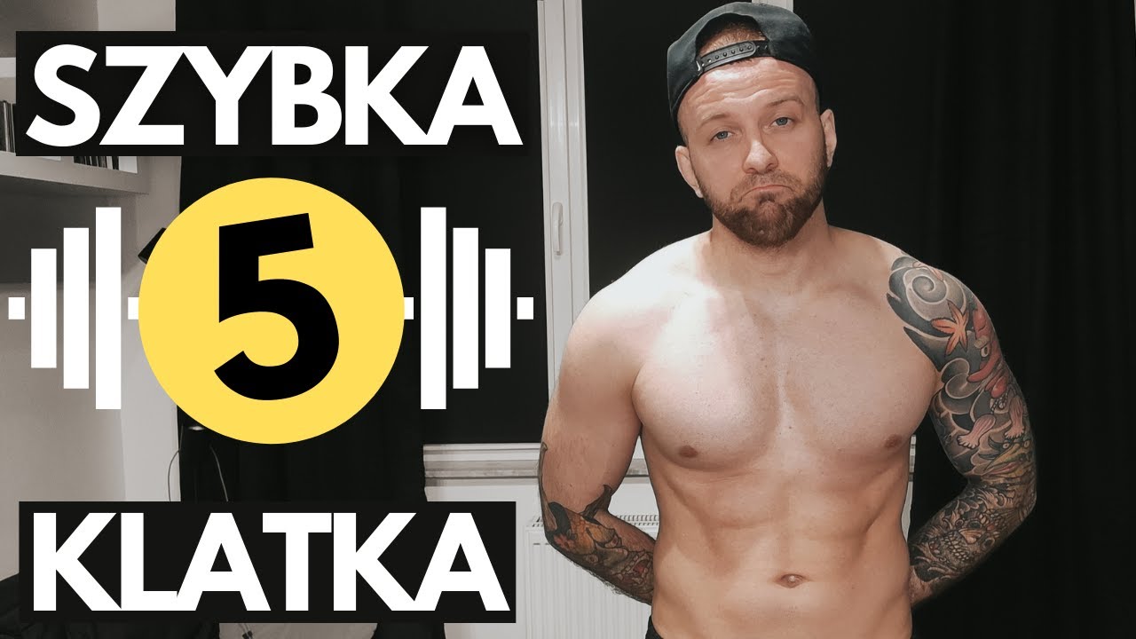SZYBKA 5 🔥 5 ĆWICZEŃ NA KLATĘ W DOMU  (bez sprzętu)
