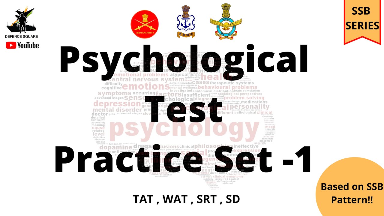 SSB Psychological tests || Practice Set -1 || Same As SSB ||TAT ||WAT|| SRT|| SDT ||