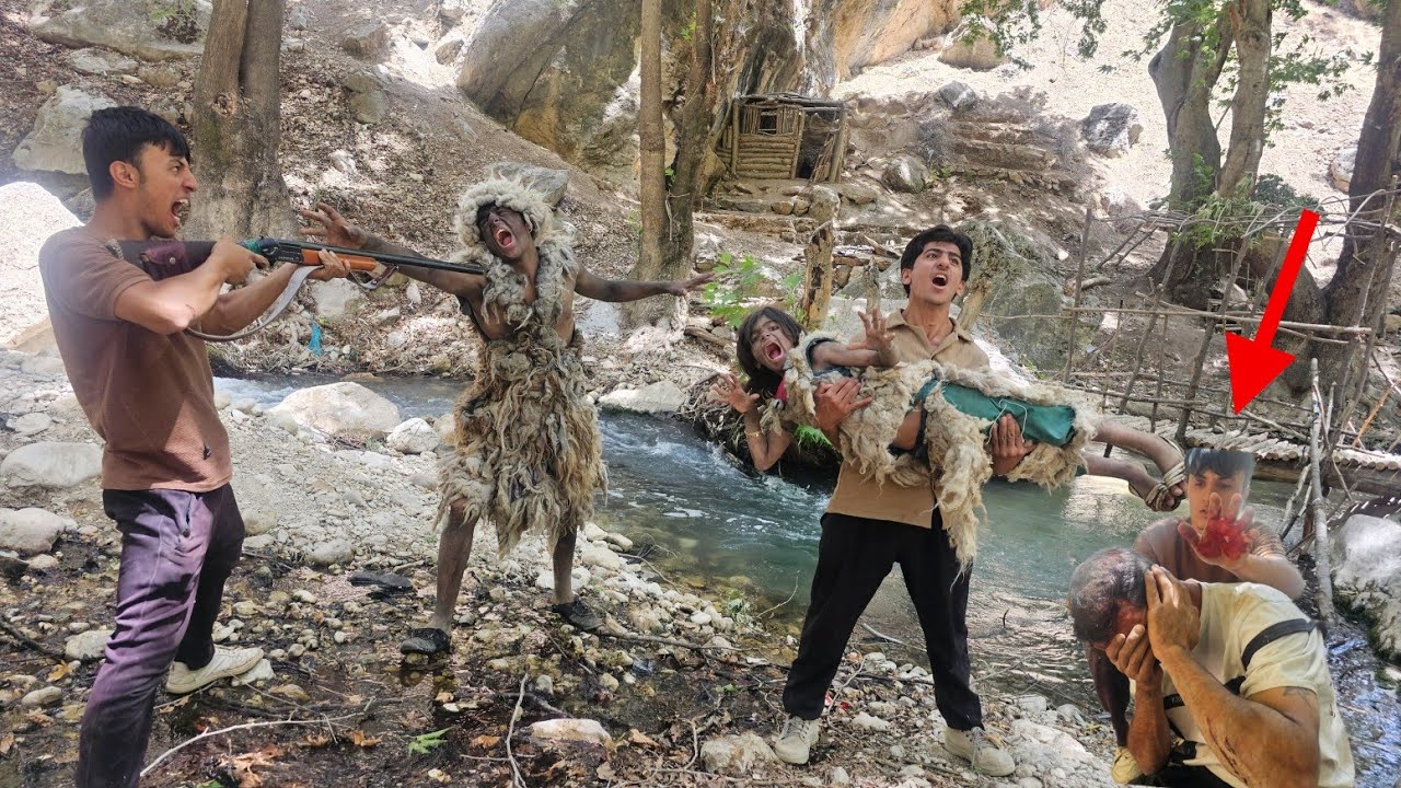 Mountain Battle: Hussein vs. Wild Caveman to Save His Sister😥