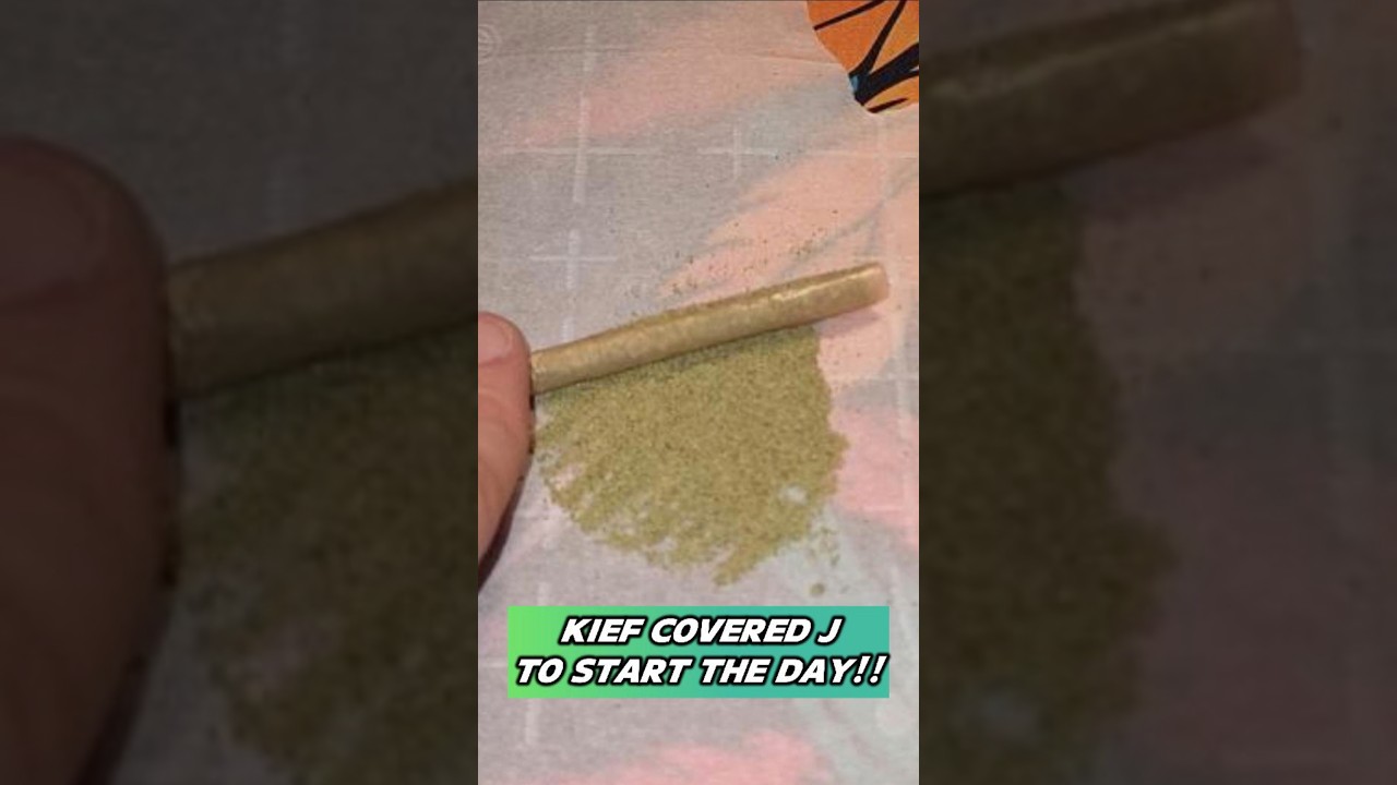 Covering A Joint With Kief for Today's Wake and Bake Smoke Session!!
