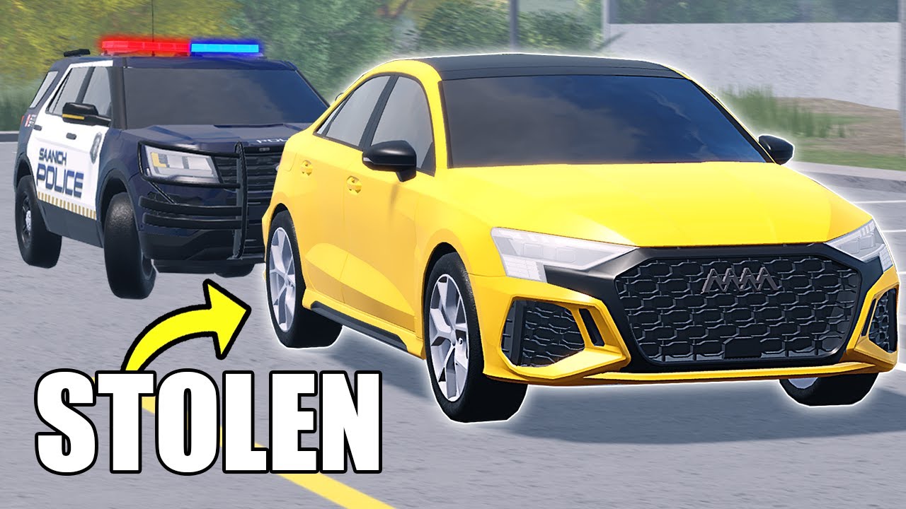 Stealing a Car IN FRONT OF AN OFFICER! (roblox)