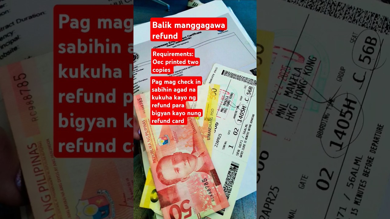 REQUIREMENTS PAG KUHA NG OFW REFUND SA NAIA BAGO MAG FLIGHT PARA SA MGA BABALIK ABROAD 2025 update
