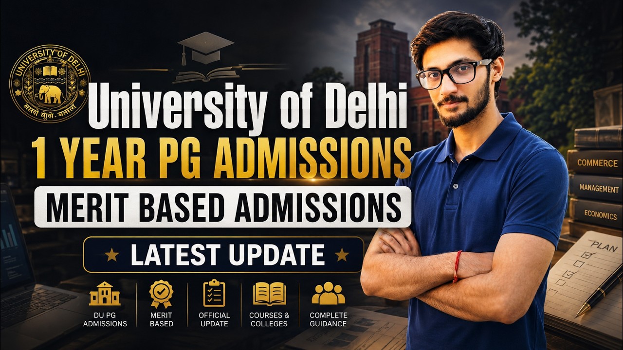 Delhi University 1 year PG Admission update | 2026-27 | University of Delhi | Reetik