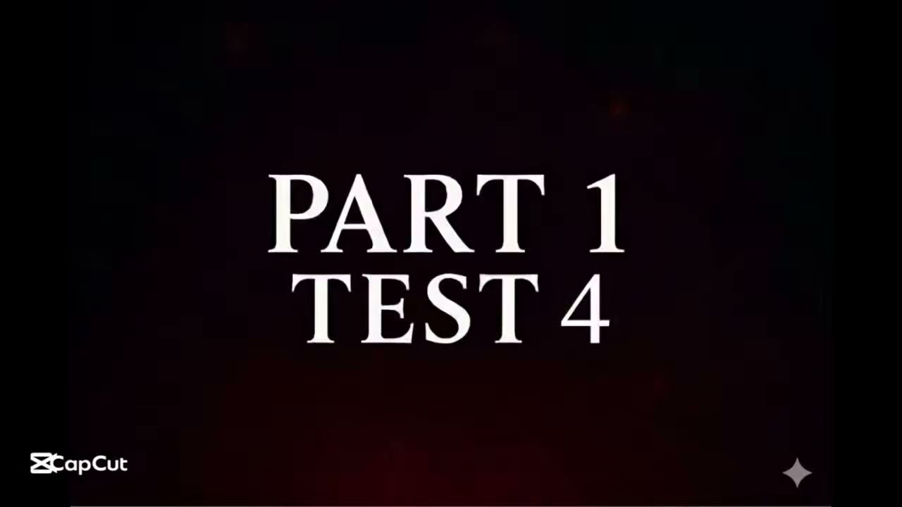Multilevel test. Listening test. Part 1, Test 4