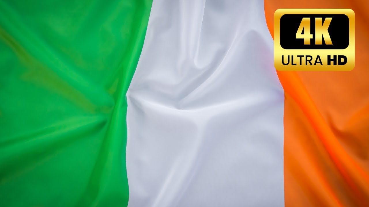 IRISH FLAG | FLAG OF IRISH | WAVING IRISH FLAG | 1 HOURS (4K UHD)