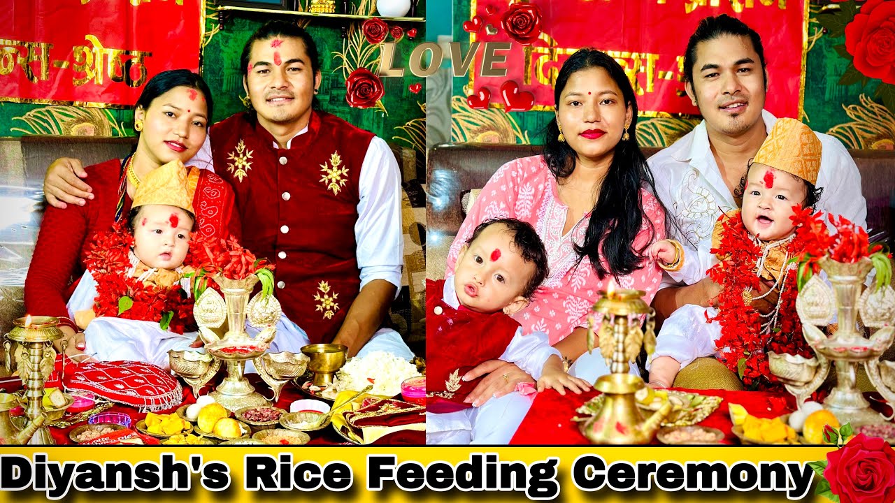 Diyansh's Rice Weaning Ceremony ❣️❣️Blessings💞🥰Twins Couple