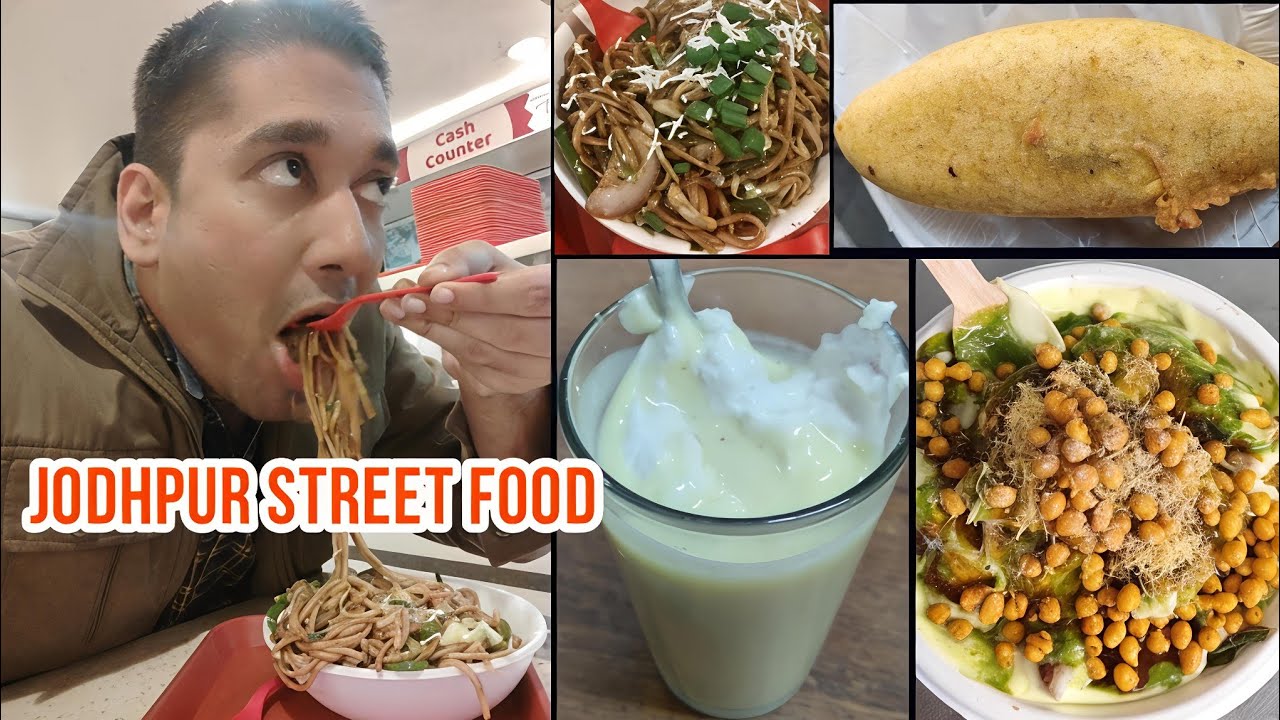 Best JODHPUR Street Food Tour (Part 1) | Mirchi Bada, Dahi Pyaaz Kachori, Makhaniya Lassi, Chowmein 