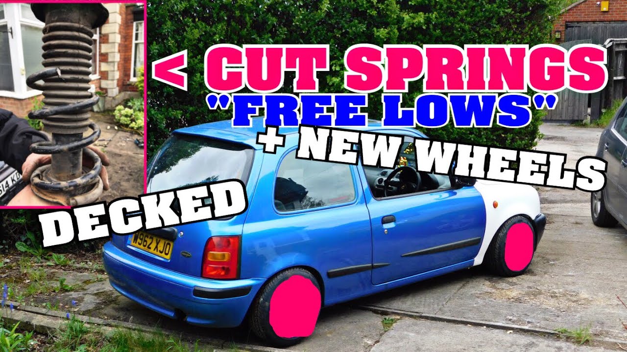 SLAMMING THE MICRA + NEW WHEELS