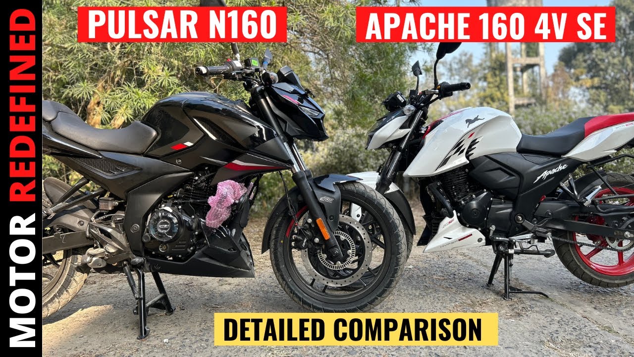 Finally TVS  Apache 160 4V SE Vs  Bajaj Pulsar N160 Detailed Comparison | Who's the Best??