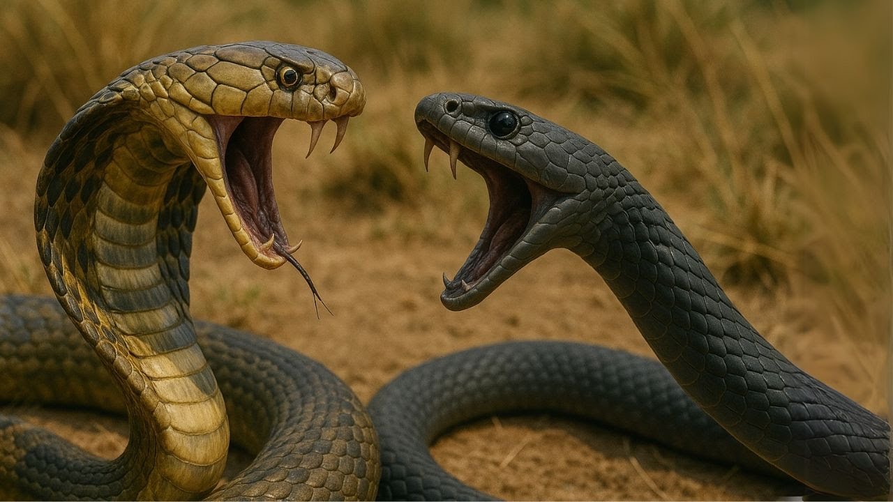 RẮN HỔ MANG CH&Uacute;A V&Agrave; RẮN MAMBA ĐEN &ndash; Lo&agrave;i N&agrave;o Sẽ Chiến Thắng?