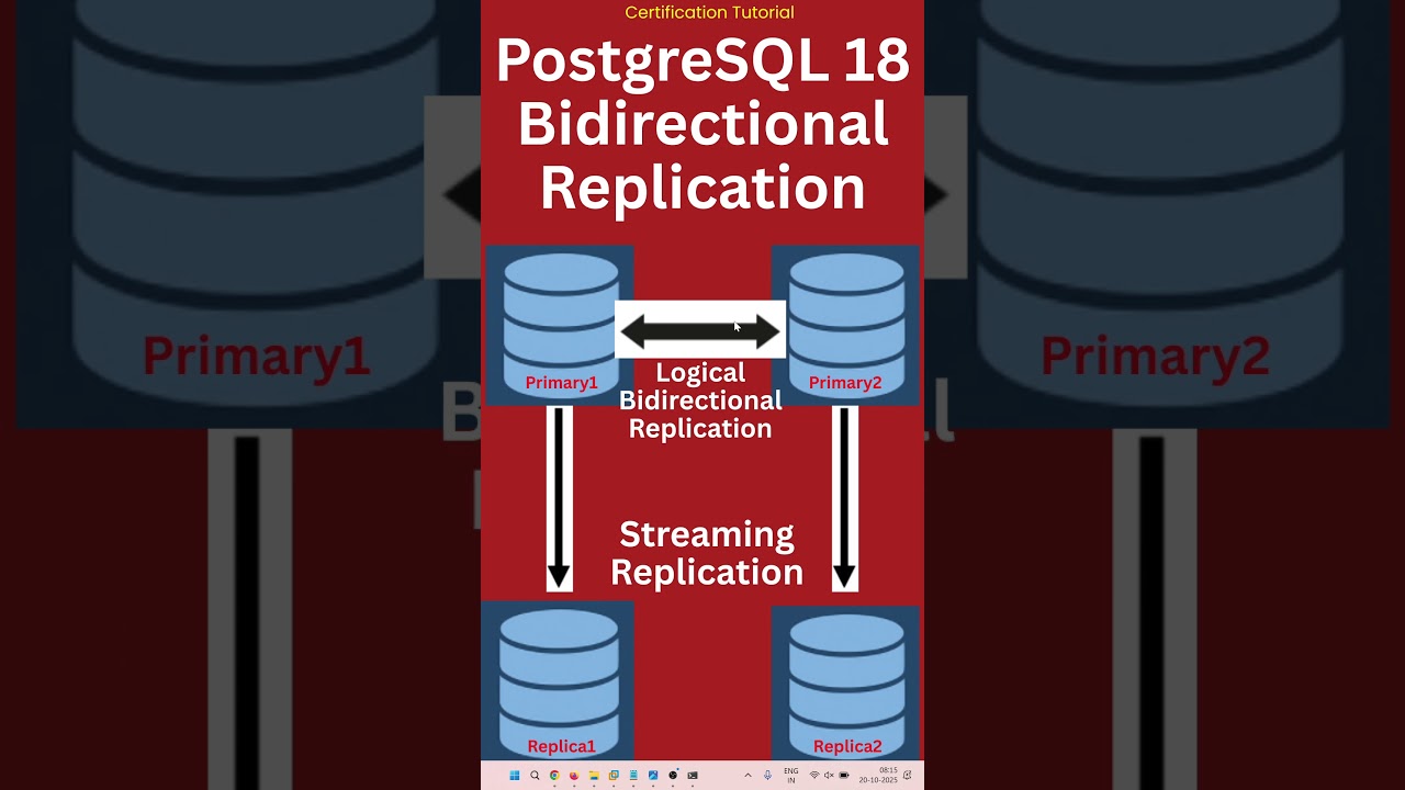 Настройка двунаправленной репликации PostgreSQL 18 в Ubuntu | Конфигурация Master-Slave to Master...