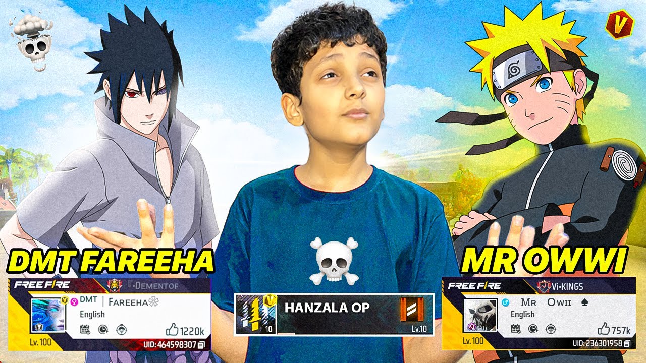 Hanzala OP 😎 DMT Fareeha ☠️ Region Top 1 Player 🔥 & 100 Level Player in 1 Game 💀