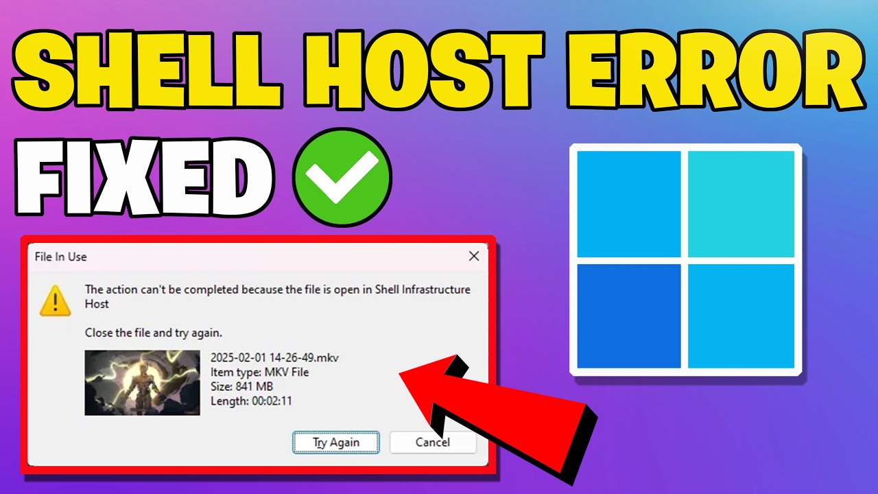 How To Fix File In Use Shell Infrastructure Host Error - NEW ✅🔥
