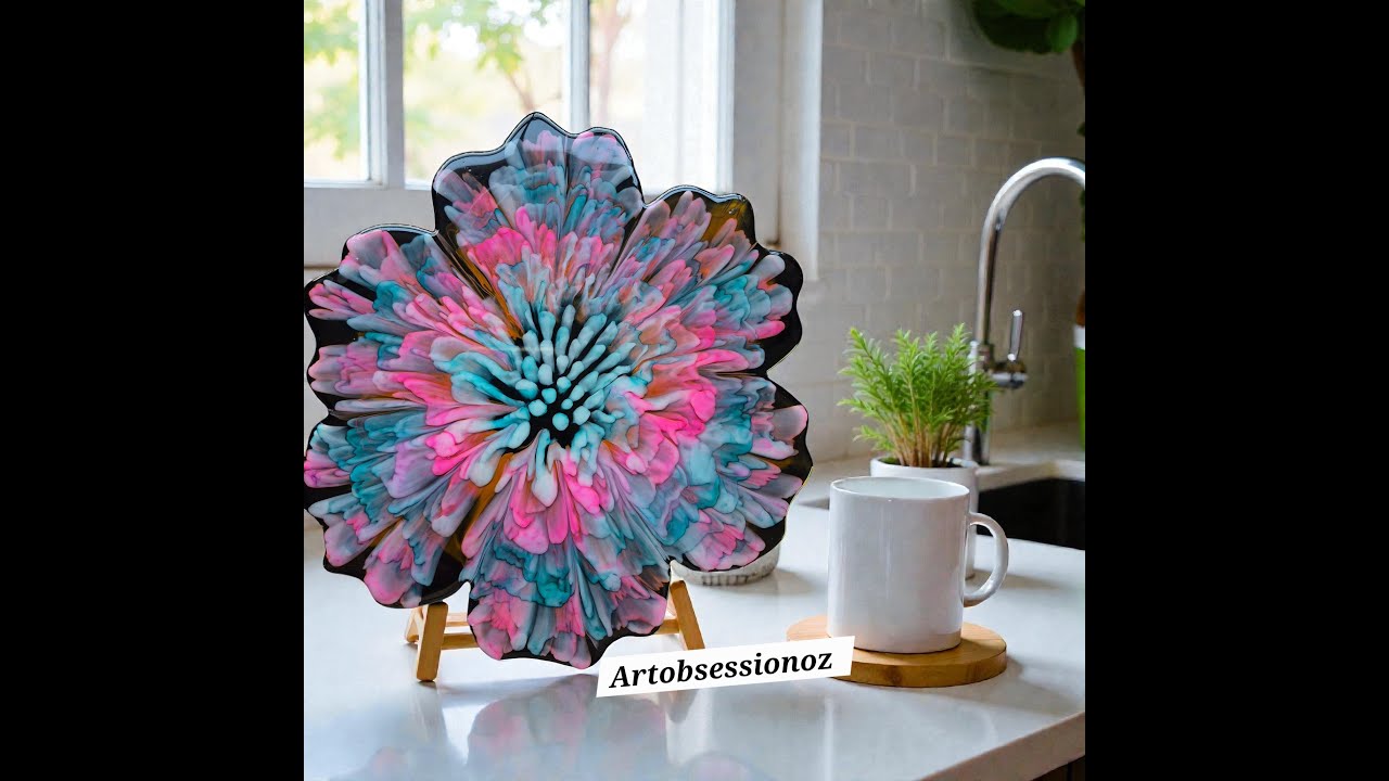 Resin Bloom Art That Looks Impossibly Gorgeous | Swirl Line Technique