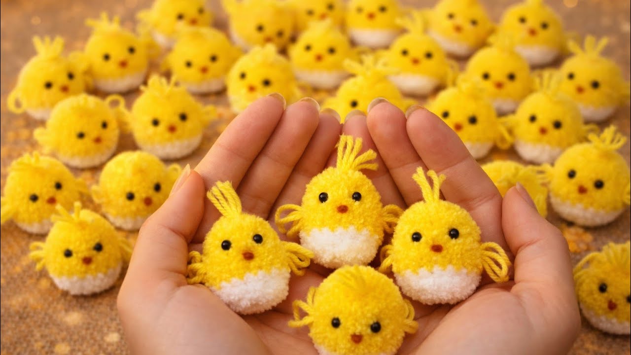 🔥 You Won’t Believe It! I Made Dozens of Cute Chicks from Yarn 🐥🧶