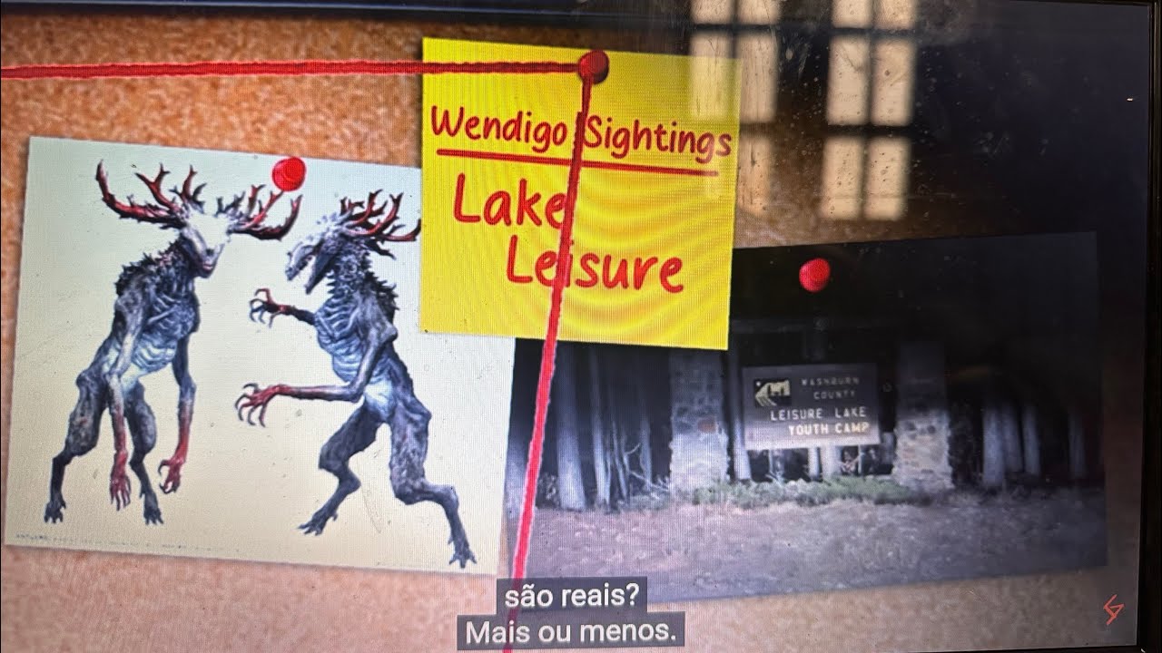 Vídeo sobre wendigos assistindo vídeo do gabinete com wendigos e skinwalkers