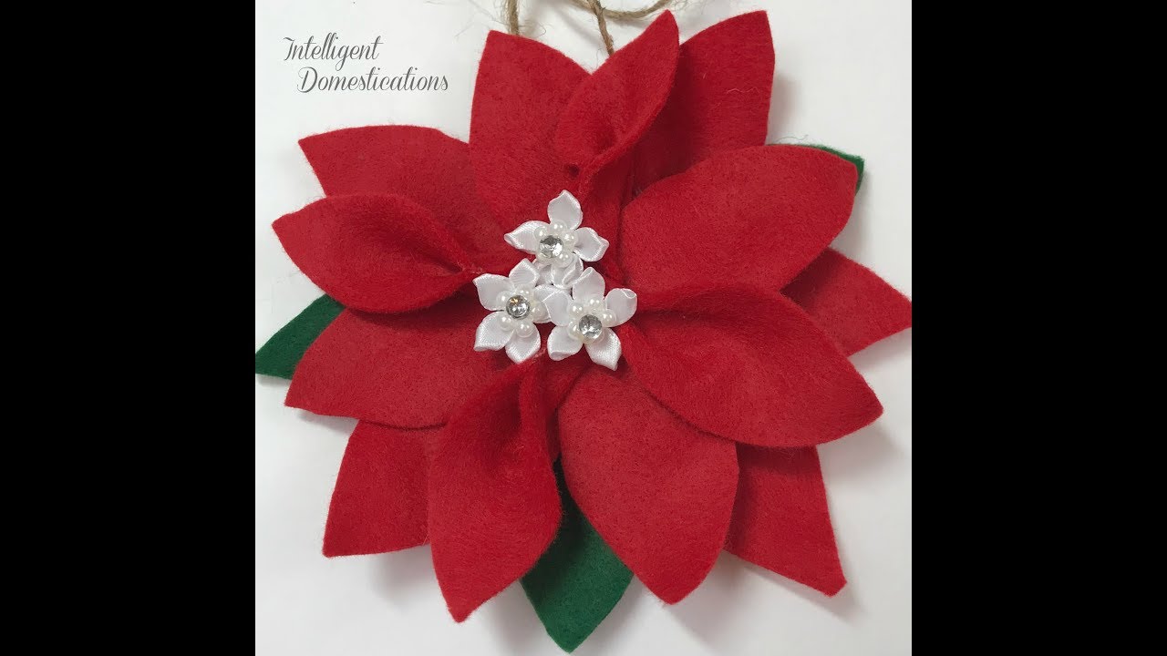 How To Make A Felt Poinsettia Ornament