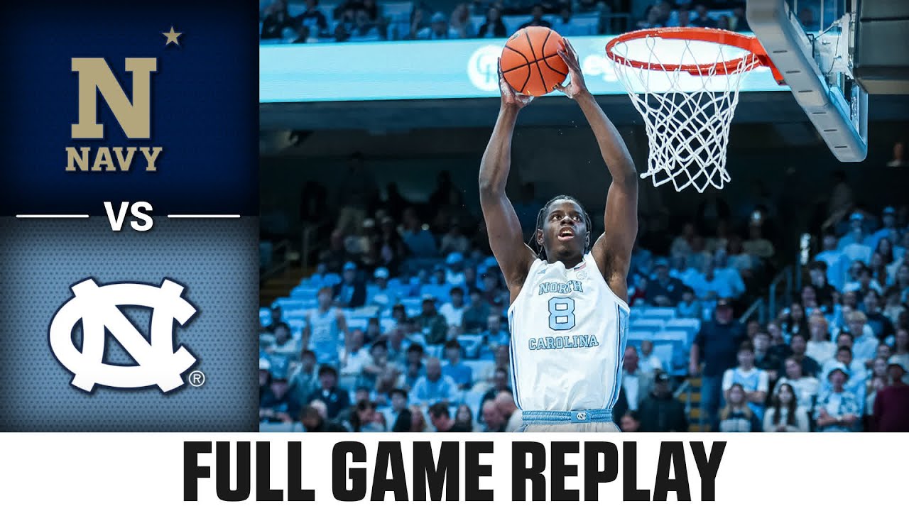 Navy vs North Carolina Full Game Replay | 2025-26 ACC Men's Basketball