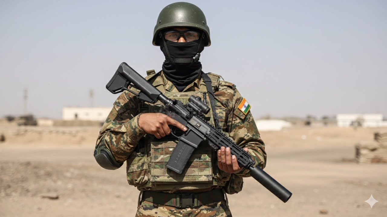 Indian Soldiers imagined with SSS Defence Guns
