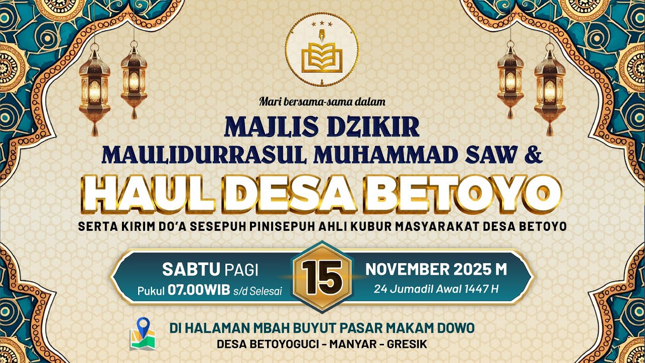🔴MAJLIS DZIKIR WA MAULIDURRASUL SAW & HAUL DESA BETOYO - BETOYOGUCI - MANYAR - GRESIK - JATIM 2025.