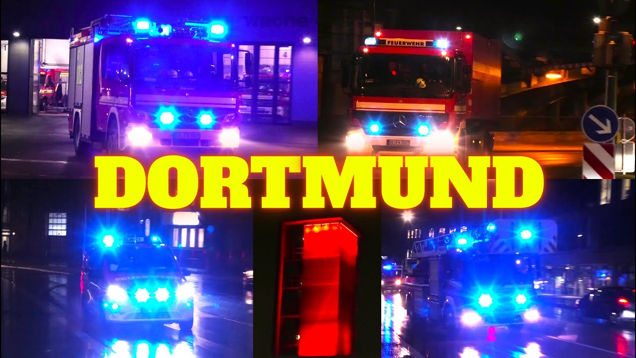 [WENN DER TURM ROT WIRD...!] Alarm Wache 4 + Löschzug 1 + WLF AB Atemschutz uvm. (BF DORTMUND]