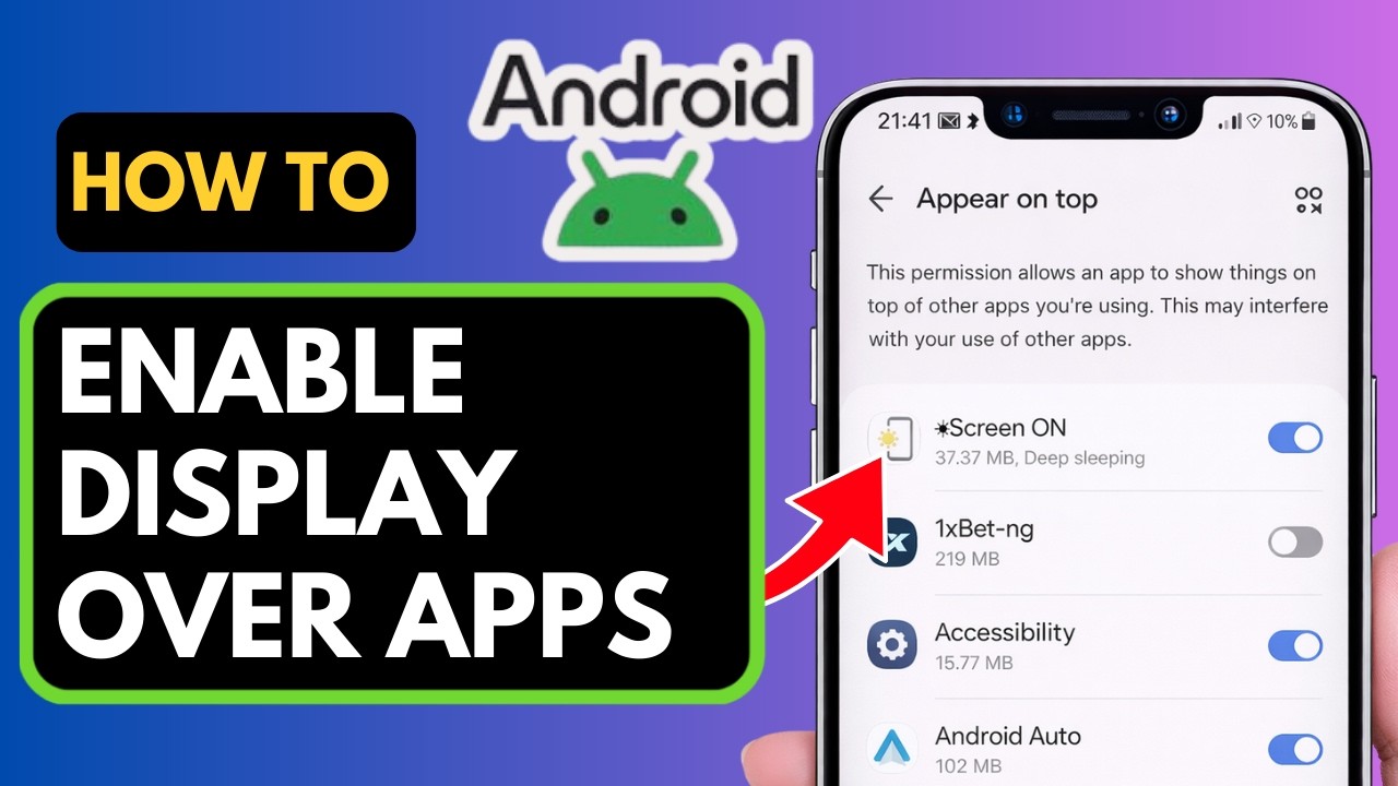 How to enable display over other apps on Android (Step by step guide)