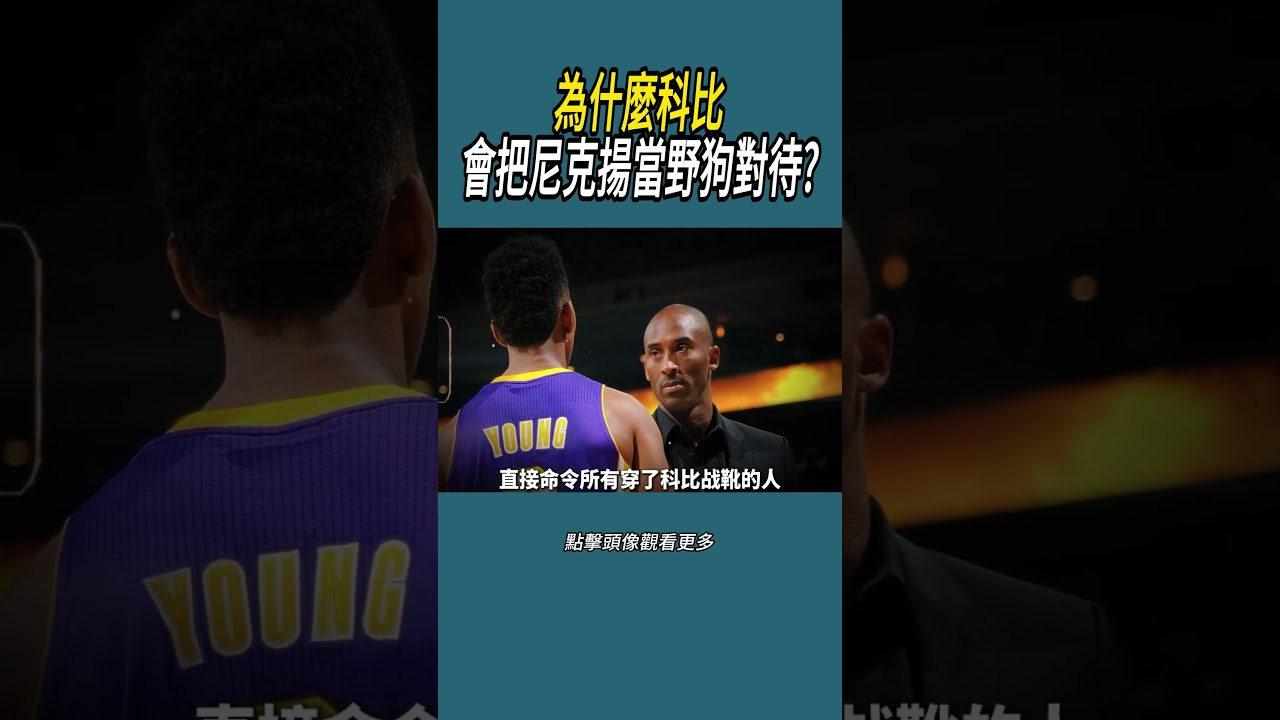 為什麼科比會把尼克揚當野狗對待?#體育  #nba #籃球