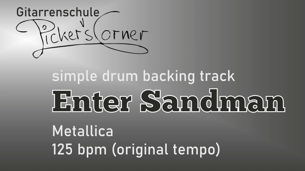 Metallica - Enter Sandman | simple drum backing track | 125 bpm (original tempo)