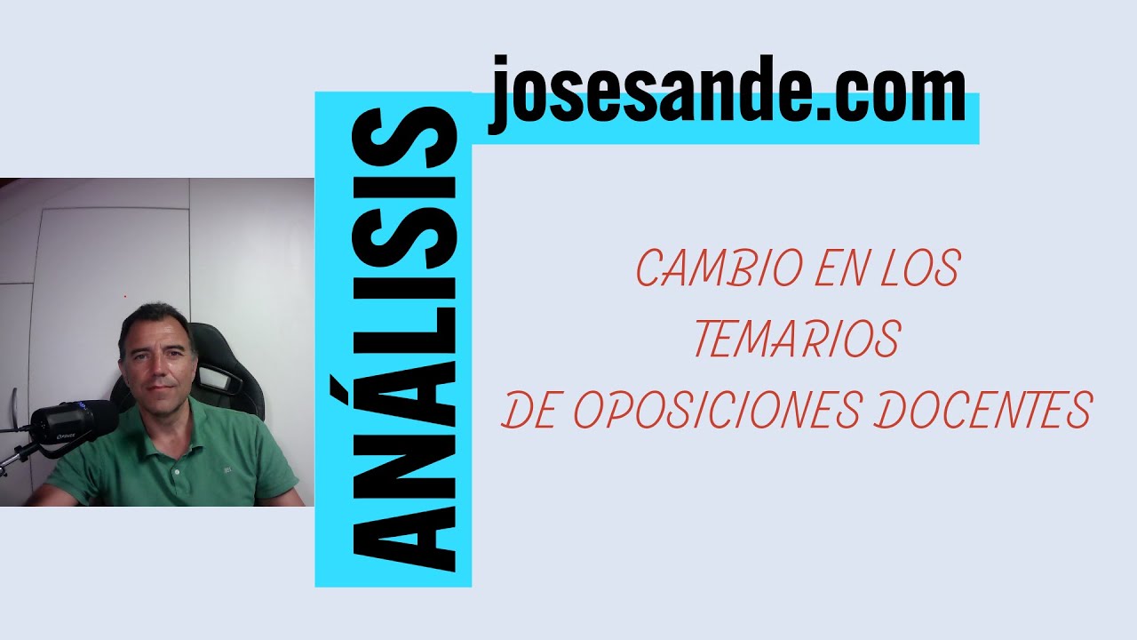 Cambio temarios oposiciones docentes