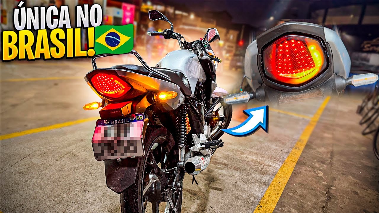 LANTERNA COM PISCA EMBUTIDO NA TITAN 2024 ÚNICA DO MUNDO 😍 - A HONDA VAI QUERER ME CONTRATAR 🥳🔥