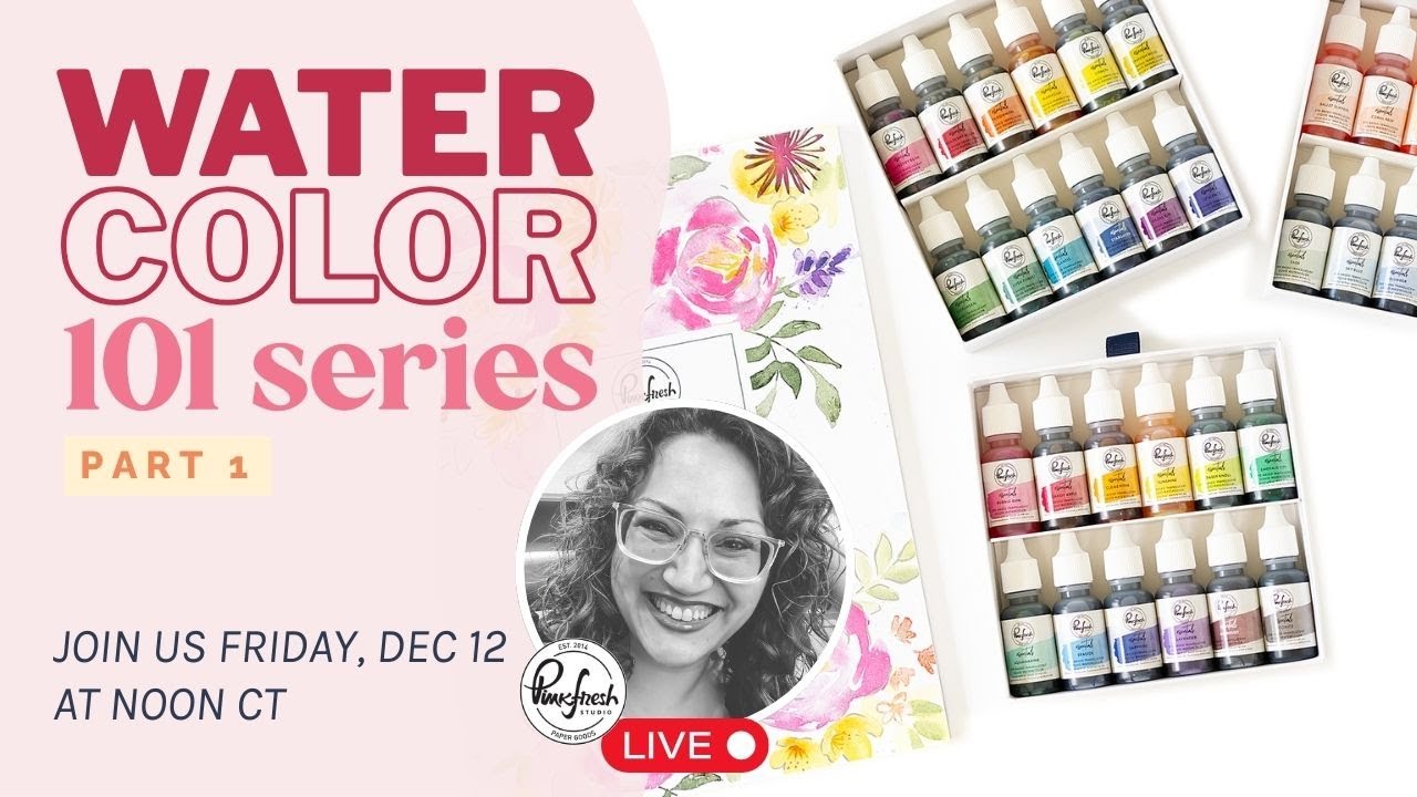 LIVE 🎨 Pt. 1- Watercolor 101 with Emily Midgett & Pinkfresh Studio Liquid Watercolors