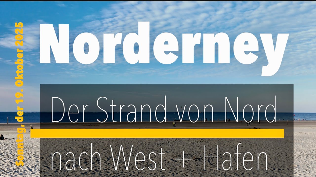 Norderney - Fahrradtour am Strand bis zum Hafen