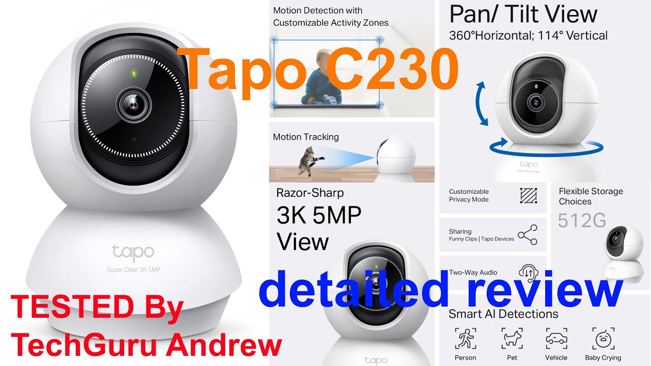 TP-Link Tapo C230 Pan/Tilt AI Home Security Wi-Fi Camera