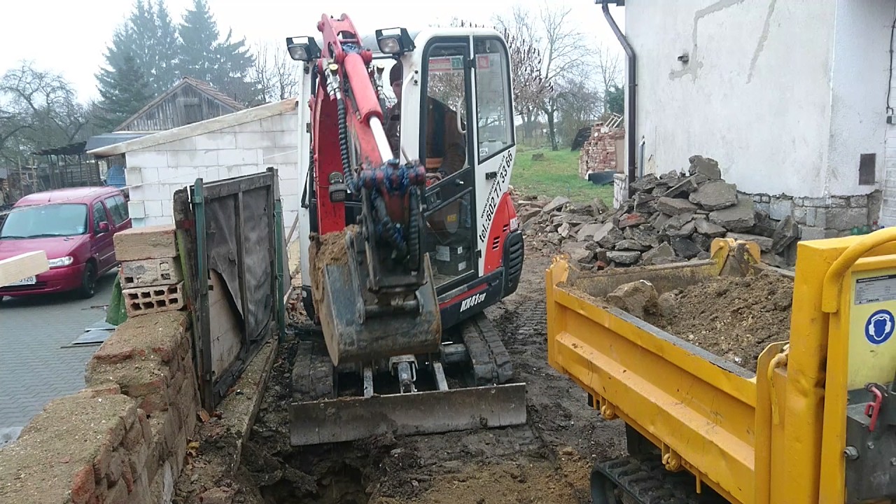 Kubota kx41-3 excavator , dumper yanmar c12r zemní práce, mini pelle