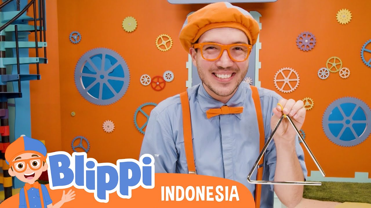 Segitiga Musik Blippi | Blippi Bahasa Indonesia - Video Anak-Anak | Petualangan Blippi