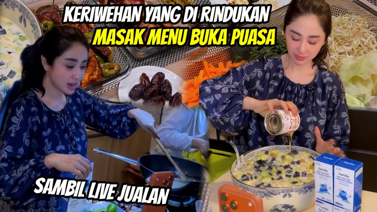 DEWI PERSIK MASAK MENU BUKA PUASA SAMBIL LIVE JUALAN