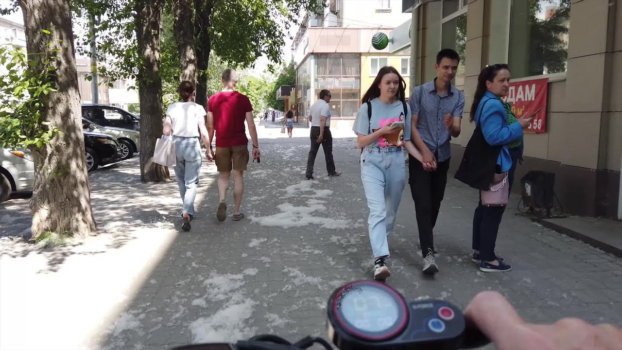 Прогулка по Новосибирску в 4K по пр. К. Маркса, Горскому и Коммунальному мосту 1