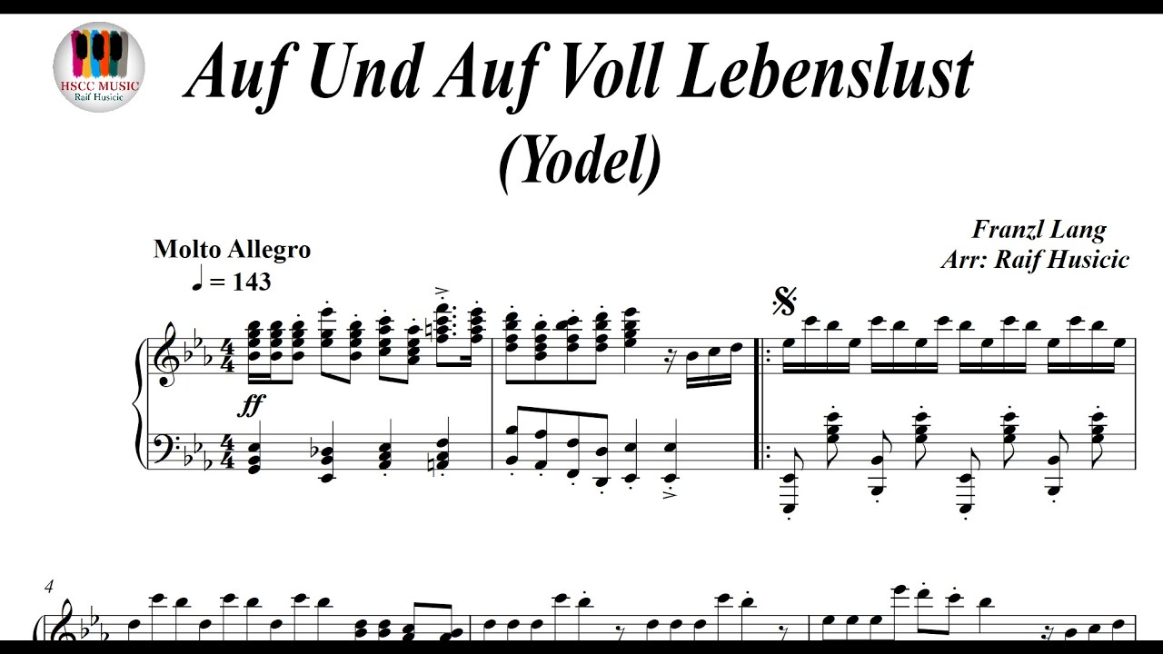 Auf Und Auf Voll Lebenslust, (Yodel) - Franzl Lang, Piano