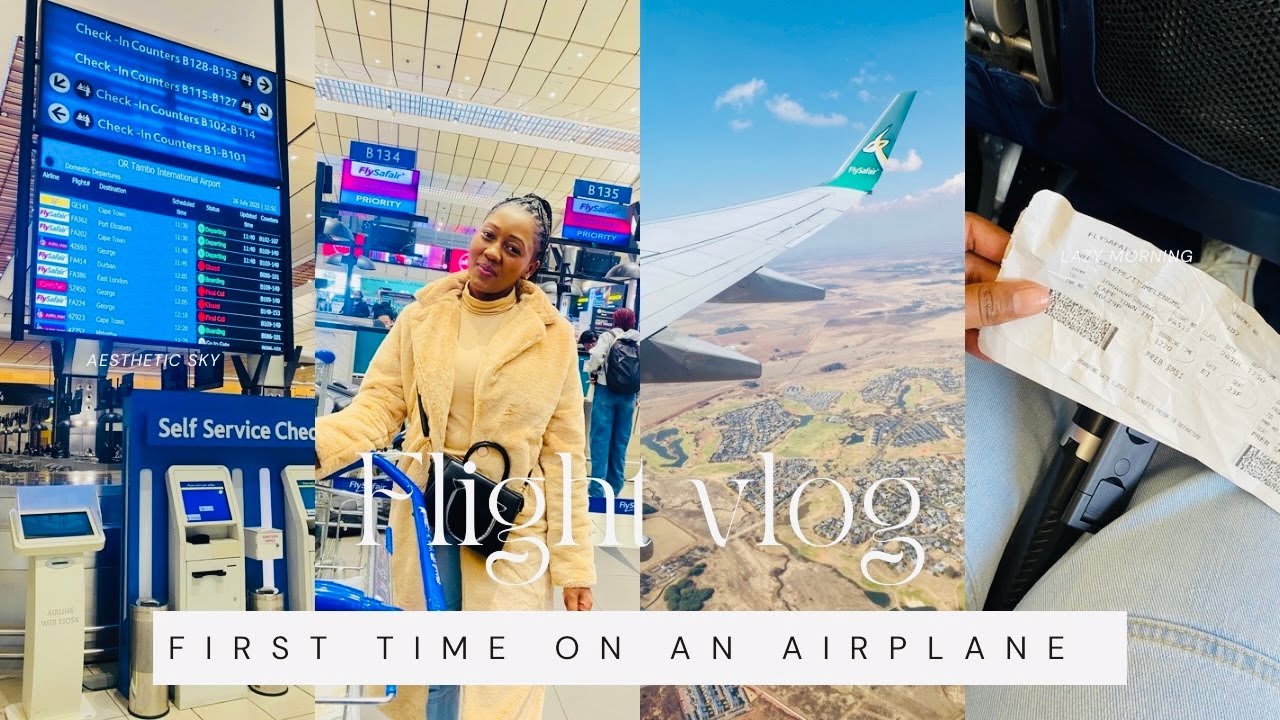 First flight experience|travelling|Cape Town| South African YouTuber