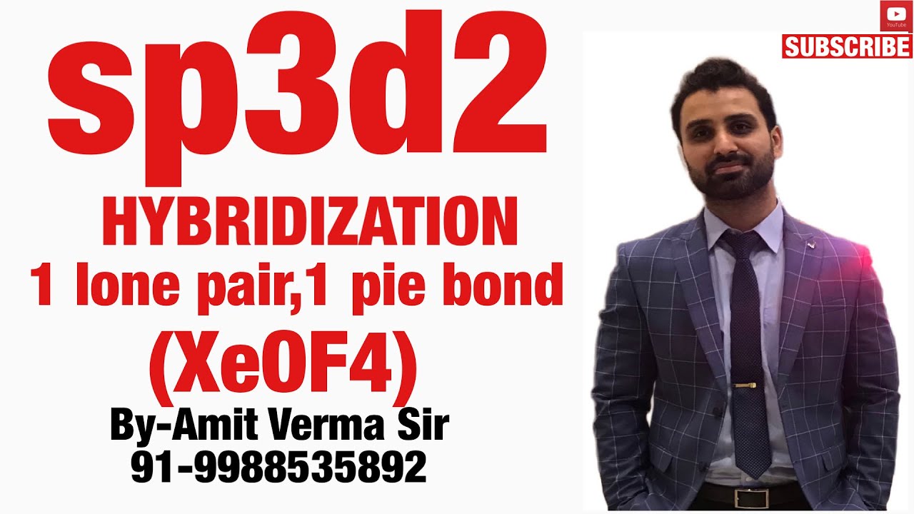 sp3d2 hybridization(1 lone pair & 1 pie bond in structure) @Classroom_Chemistry