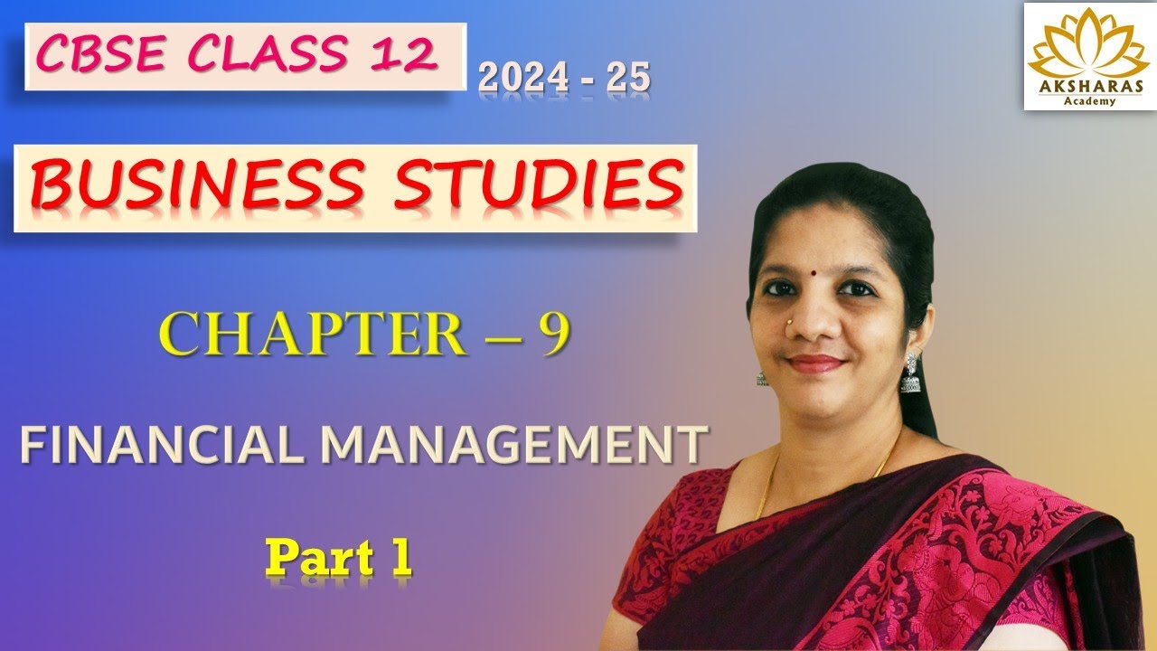 CBSE Class 12 - Business Studies - Financial Management - Part 1 - Tamil