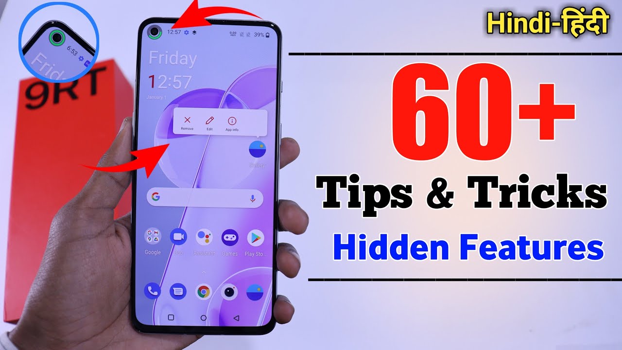 OnePlus 9RT 5G Tips And Tricks - Top 60++ Hidden Features | Hindi-हिंदी