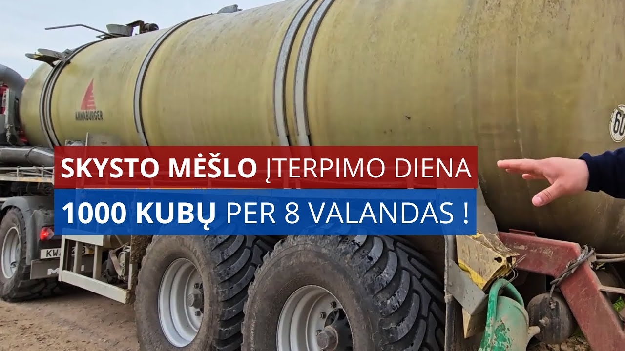 Skysto mėšlo įterpimo diena. 1000 kubų per 8 valandas!