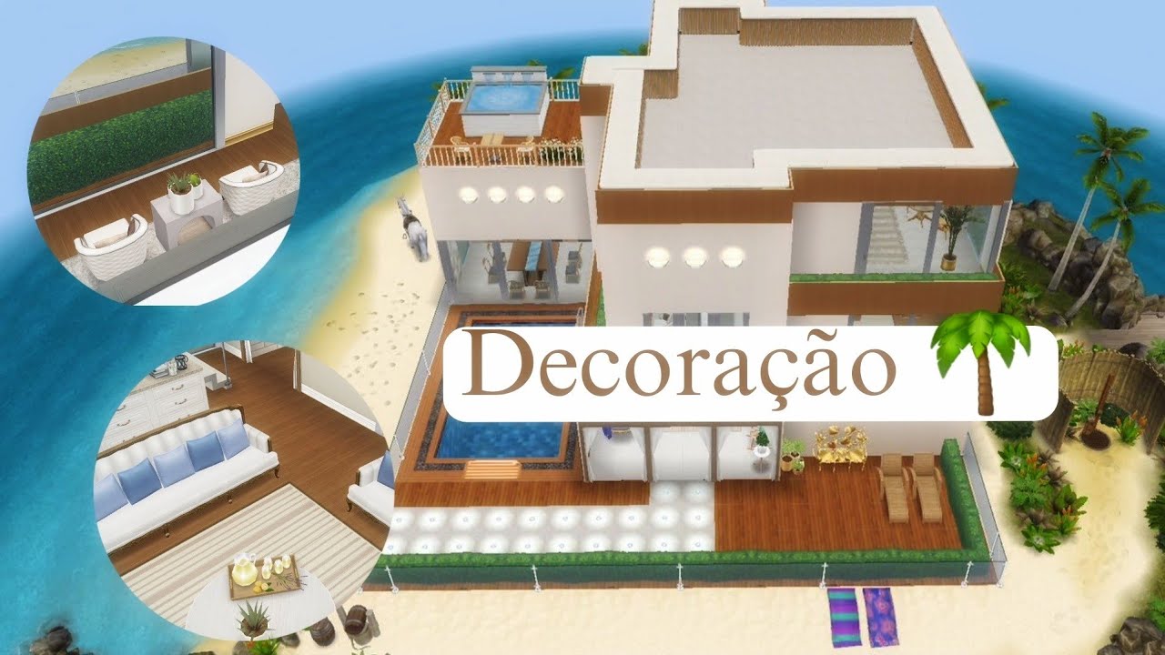 Decoração Casa Na Praia Moderna || THE SIMS FREEPLAY ⚒️