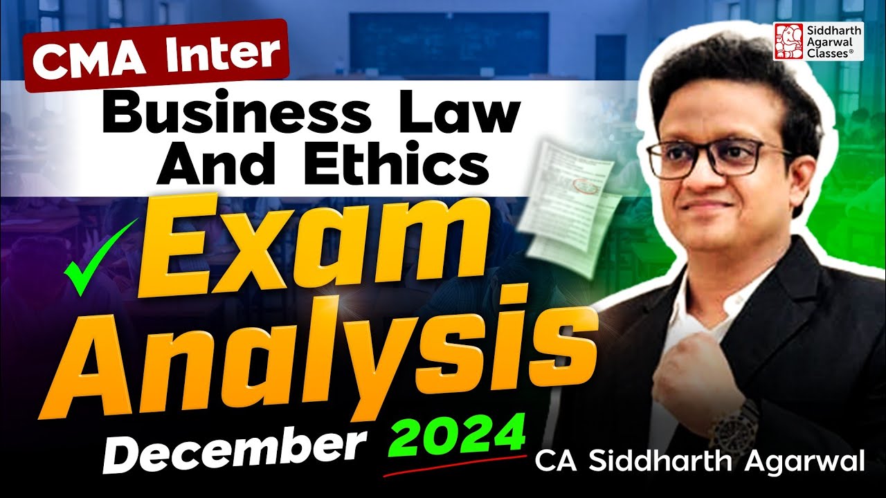 CMA Inter Law December 2024 Exam Paper Discussion | Complete MCQ Solution | Siddharth Agarwal